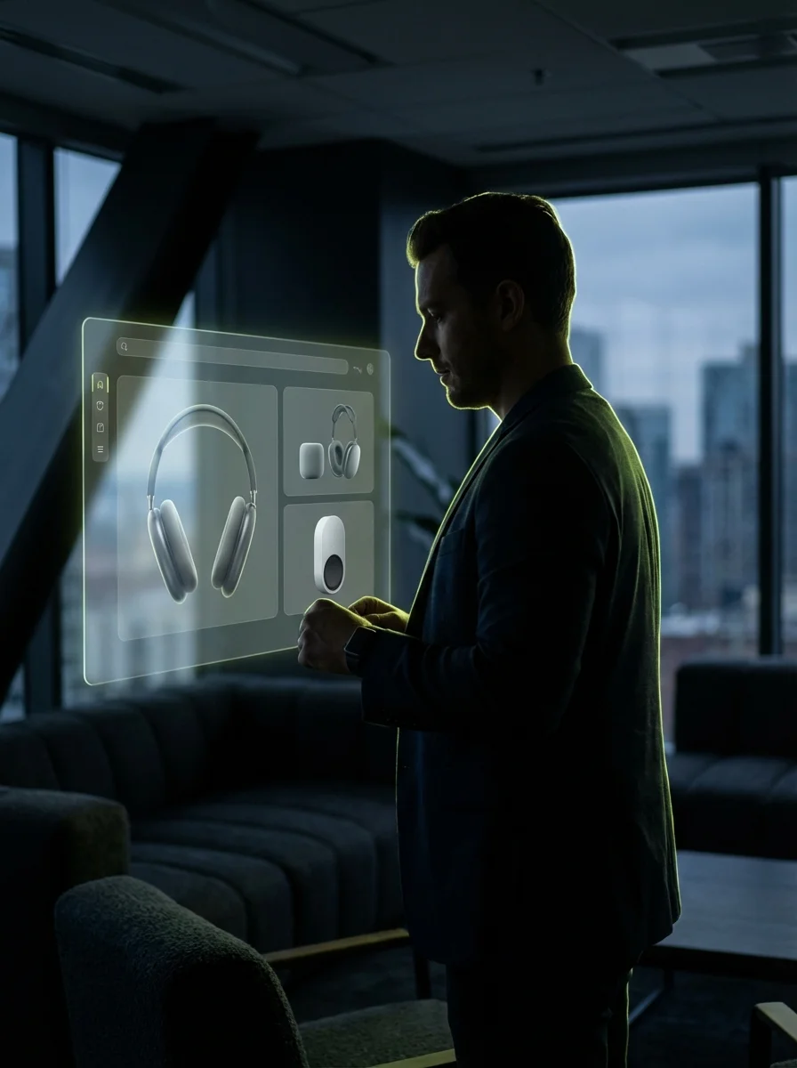 Professional agency owner using AI video systems