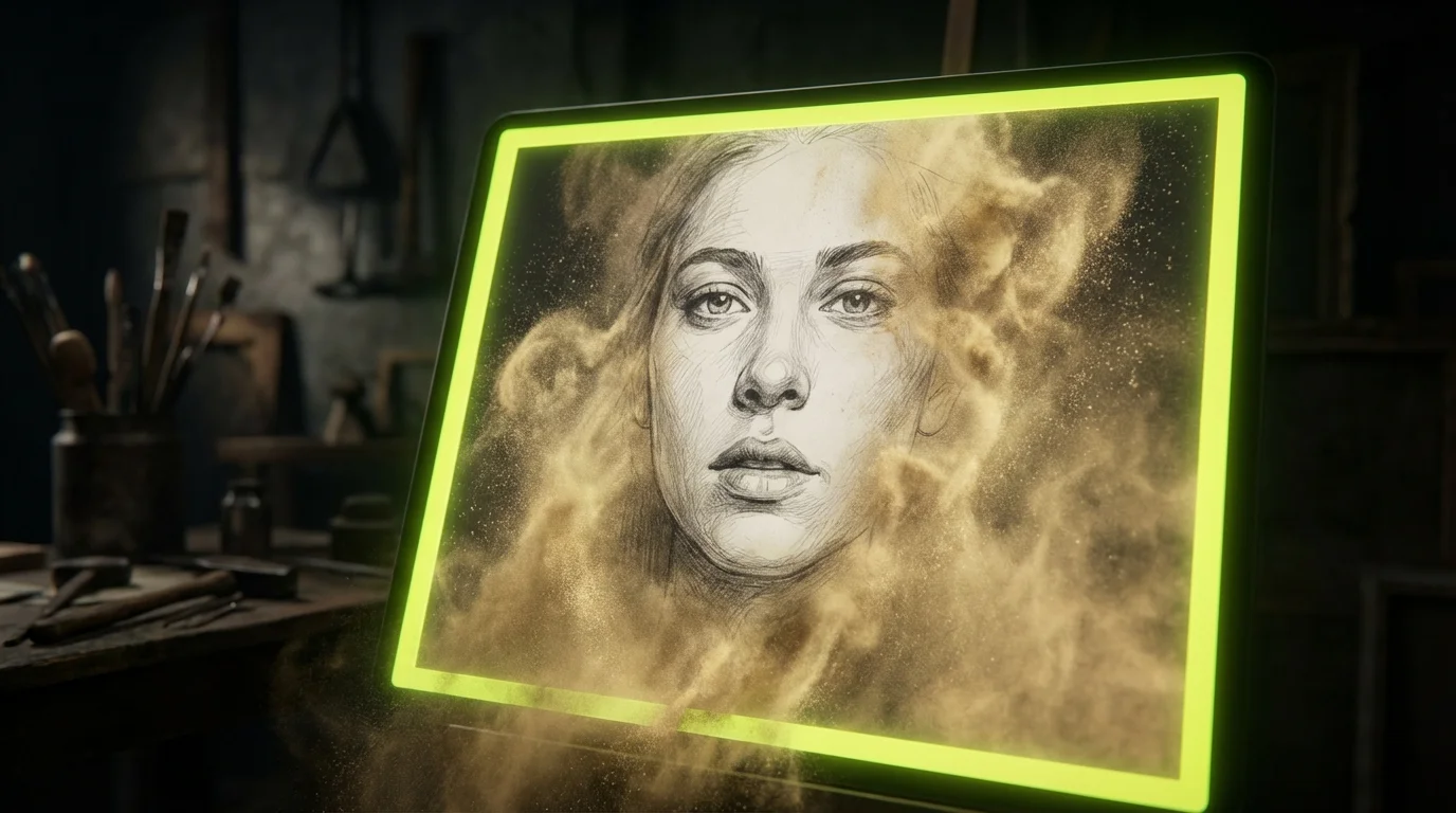 A professional pencil sketch of a future partner emerging from cosmic light.